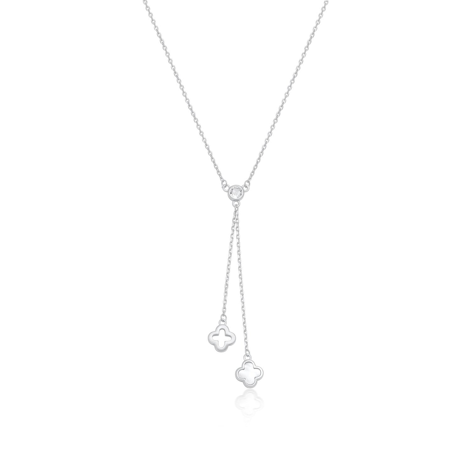 שרשרת רוז גולד בסגנון עניבה עם שני תילונים תלויים