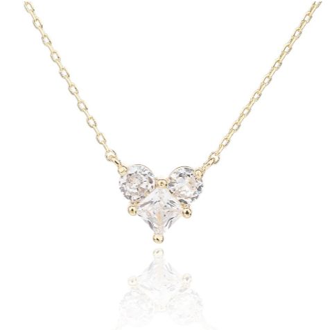 שרשרת זהב עם שלוש אבני זרקון המשלימות זו את זו